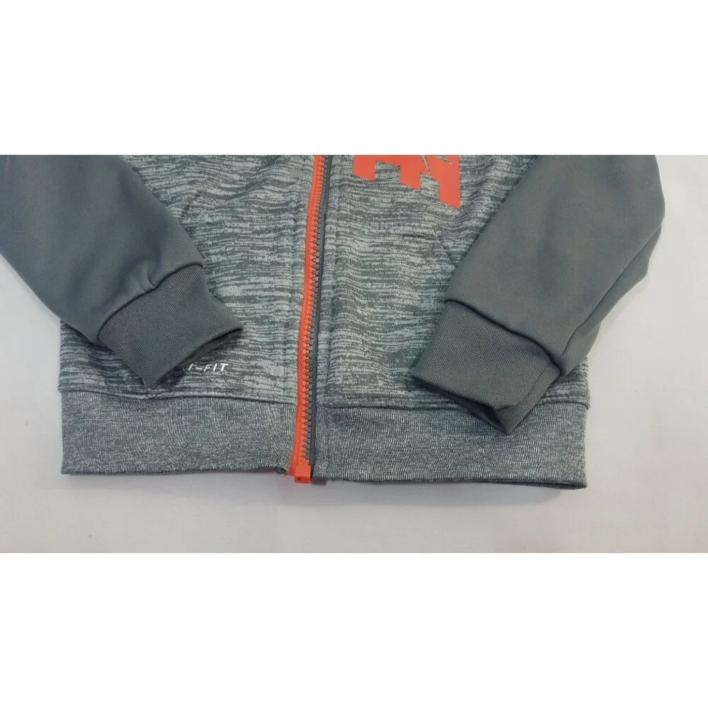Nike Dri-Fit Toddler Hoodie Jacket 2T Gray & Orange - Picture 5 of 8